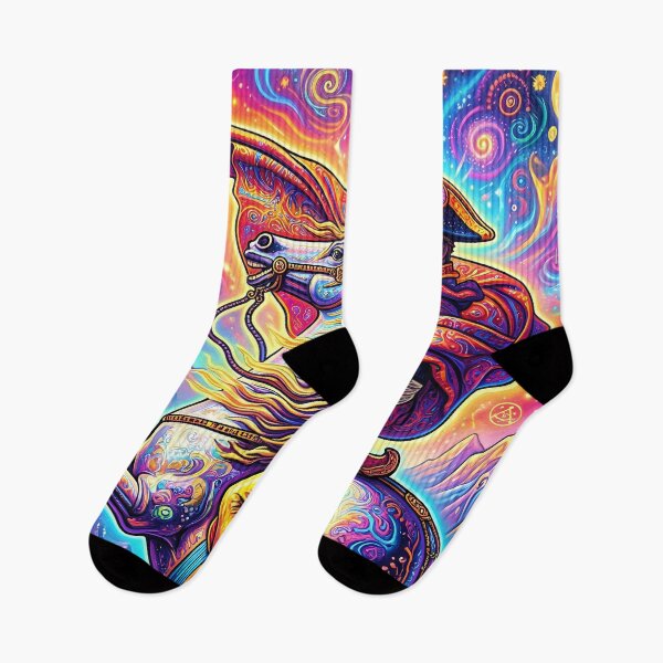 Item preview, Napoleon Crossing the Alps - Trippy Psychedelic Art designed and sold by Lucid Dream Pixel.