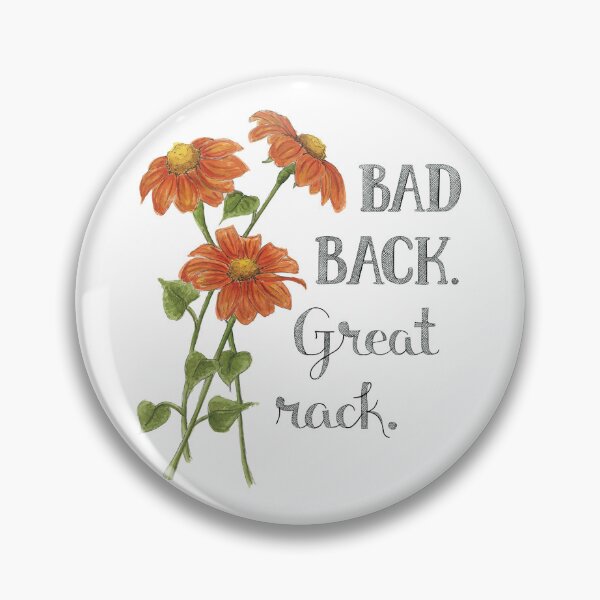 Item preview, Bad Back Great Rack Orange Flowers designed and sold by NaughtyFlorals.