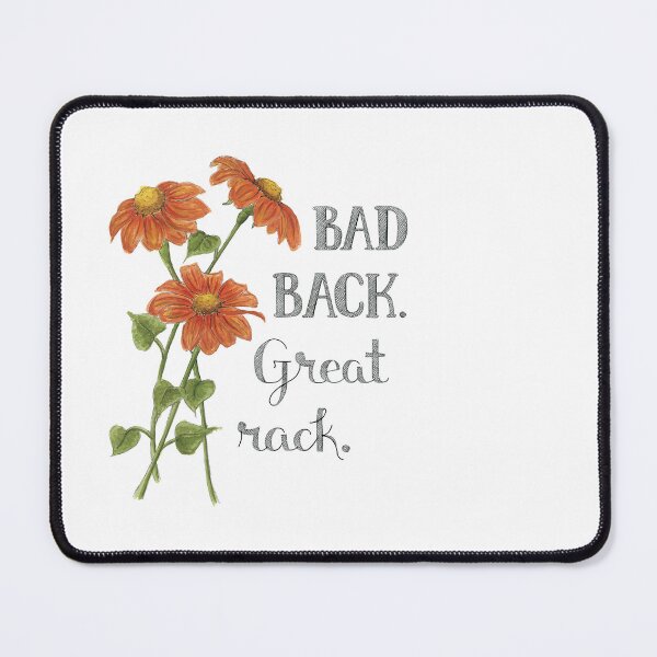 Item preview, Bad Back Great Rack Orange Flowers designed and sold by NaughtyFlorals.