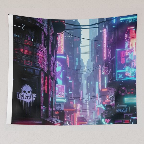 Item preview, Neon Streets - Cyberpunk Sci Fi Art concept designed and sold by Delerat7.