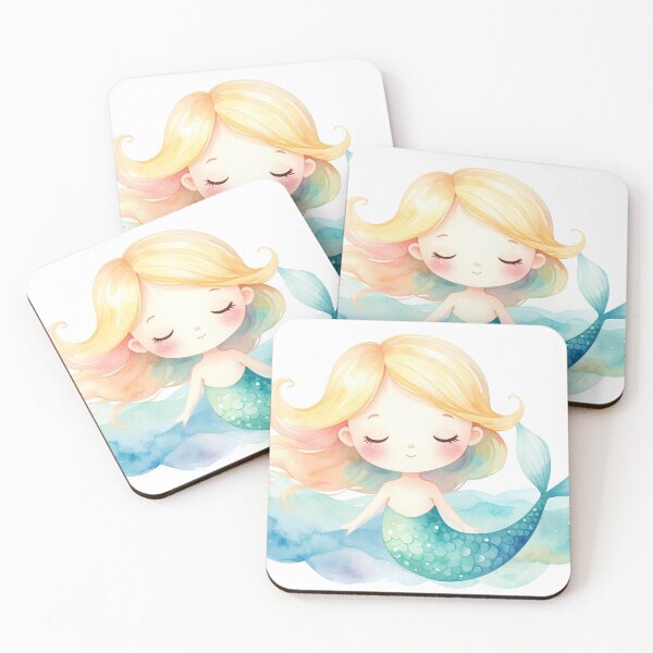 Item preview, Cute Mermaid Floating in Soft Waves designed and sold by Rutvain.