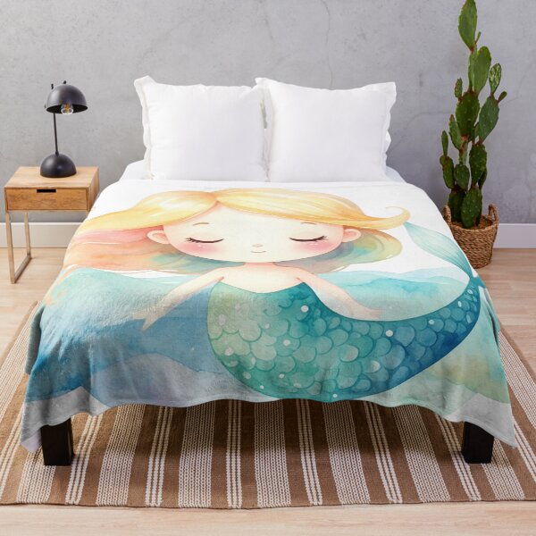 Item preview, Cute Mermaid Floating in Soft Waves designed and sold by Rutvain.