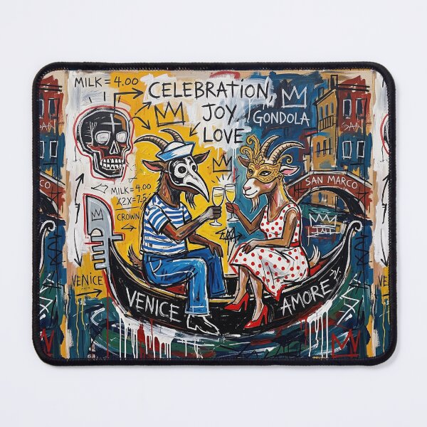 Item preview, The goat and the billy goat in love in Venice. Year of the Goat 2027. designed and sold by Natalia-Vlad.