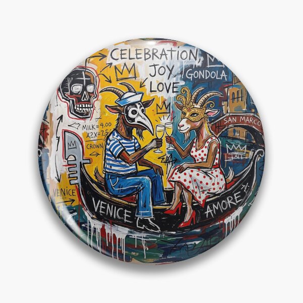 Item preview, The goat and the billy goat in love in Venice. Year of the Goat 2027. designed and sold by Natalia-Vlad.