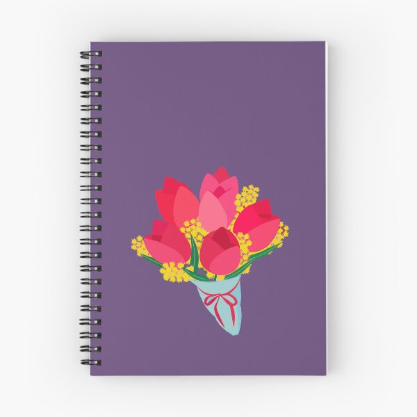 Item preview, Cute Tulip and Mimosa Bouquet Illustration Spring Flowers Aesthetic designed and sold by Caterina@.