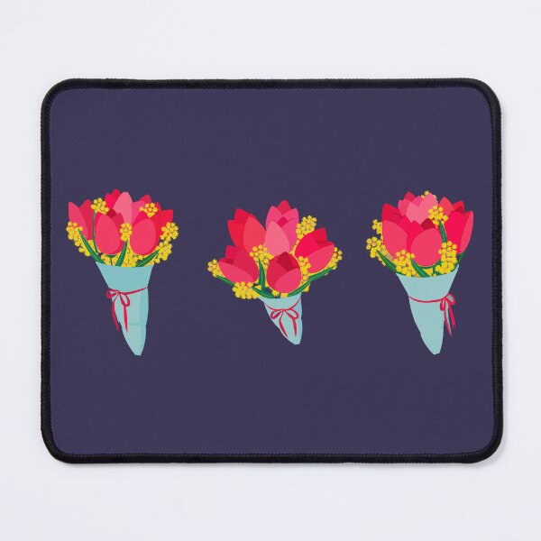 Item preview, Cute Tulip and Mimosa Bouquet Illustration Spring Flowers Aesthetic designed and sold by Caterina@.