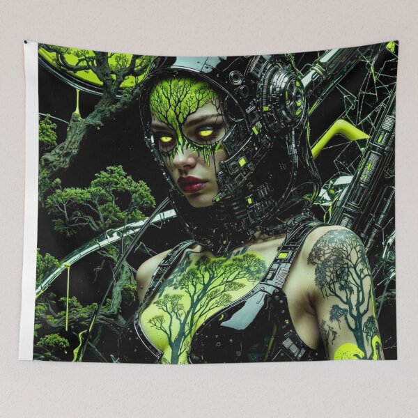 Item preview, Bio Tech Druidess - Cyberpunk Sci Fi Art concept designed and sold by Delerat7.