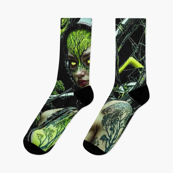 Item preview, Bio Tech Druidess - Cyberpunk Sci Fi Art concept designed and sold by Delerat7.