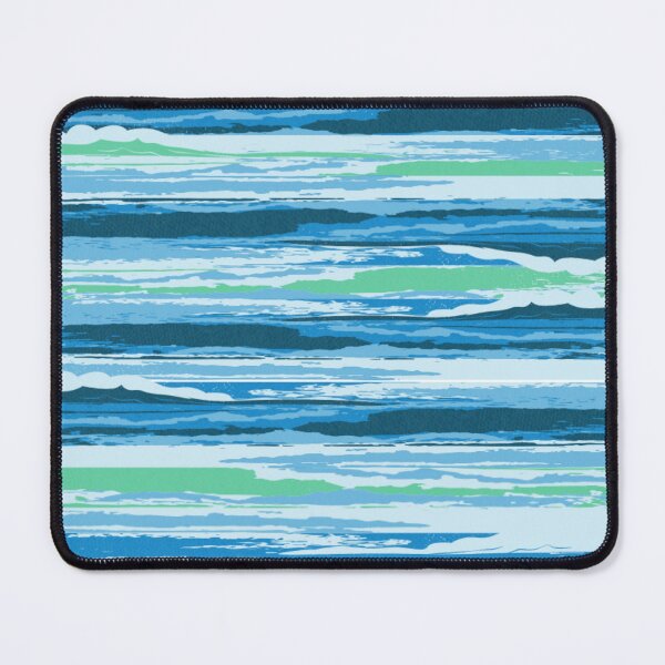 Item preview, Abstract Teal Ocean Horizon - Minimalist Seamless Texture Pattern designed and sold by Jyoti-Quotes.