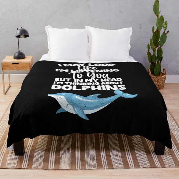 Item preview, I May Look Like I'm Listening To You But In My Head I'm Thinking About Dolphins designed and sold by GabbyKash.