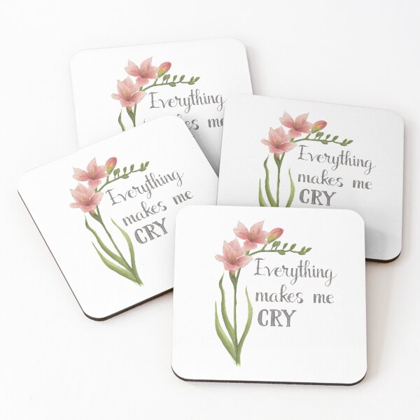 Item preview, Everything Makes Me Cry Pink Flowers designed and sold by NaughtyFlorals.