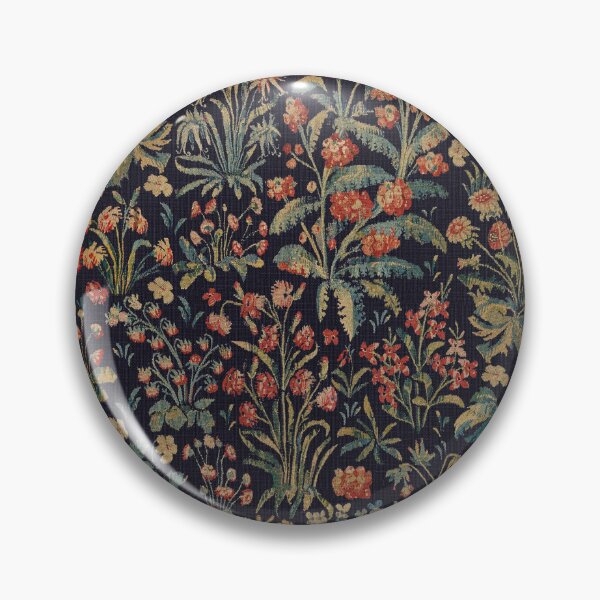 Item preview, Medieval Botanical Moody Midnight Floral Tapestry designed and sold by Epitome Girl.