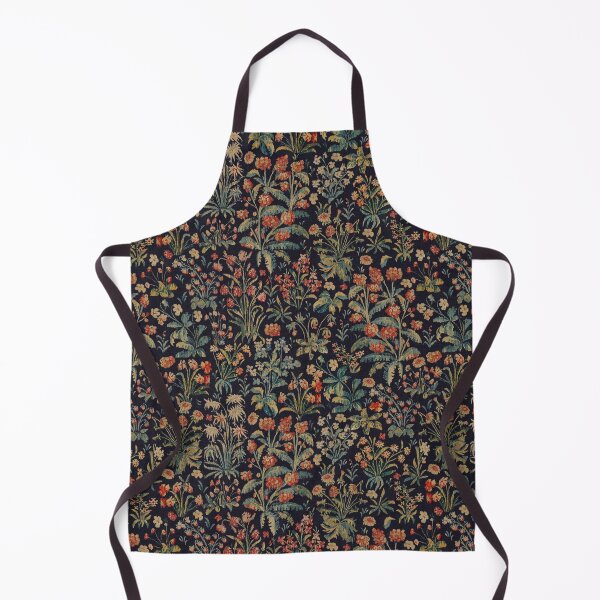 Item preview, Medieval Botanical Moody Midnight Floral Tapestry designed and sold by Epitome Girl.