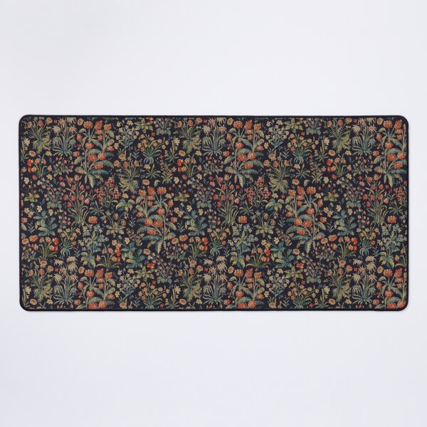 Item preview, Medieval Botanical Moody Midnight Floral Tapestry designed and sold by Epitome Girl.