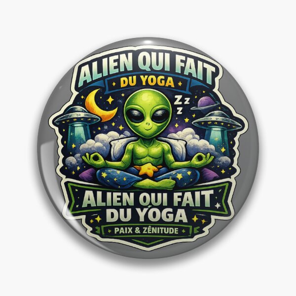 Item preview, Alien Sticker Doing Yoga designed and sold by VibeCraft-Studio.