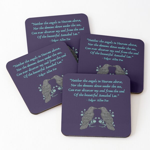 Item preview, Blue Poe Love Quote designed and sold by ScriptedEchoes.