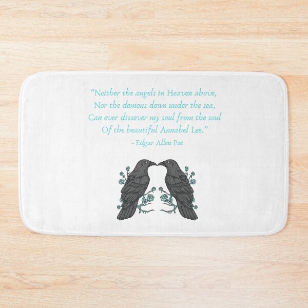 Item preview, Blue Poe Love Quote designed and sold by ScriptedEchoes.