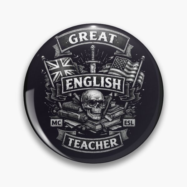 Item preview, Great English Teacher MC Patch – Biker Style ESL Teacher Shirt, Motorcycle Club Inspired Teacher Design designed and sold by Kiziorq.
