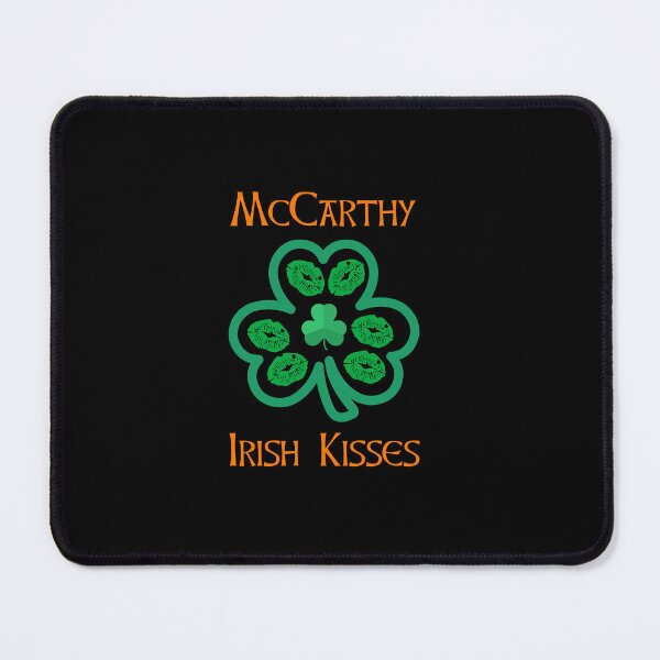 Artikelvorschau, McCarthy Irish Kisses Clover Shamrocks Lips entworfen und verkauft von IrishPOD.