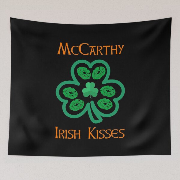 Item preview, McCarthy Irish Kisses Clover Shamrocks Lips designed and sold by IrishPOD.