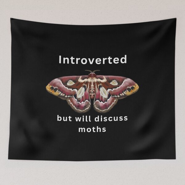 Item preview, Introverted but will discuss moths graphic designed and sold by halesyeahhh.