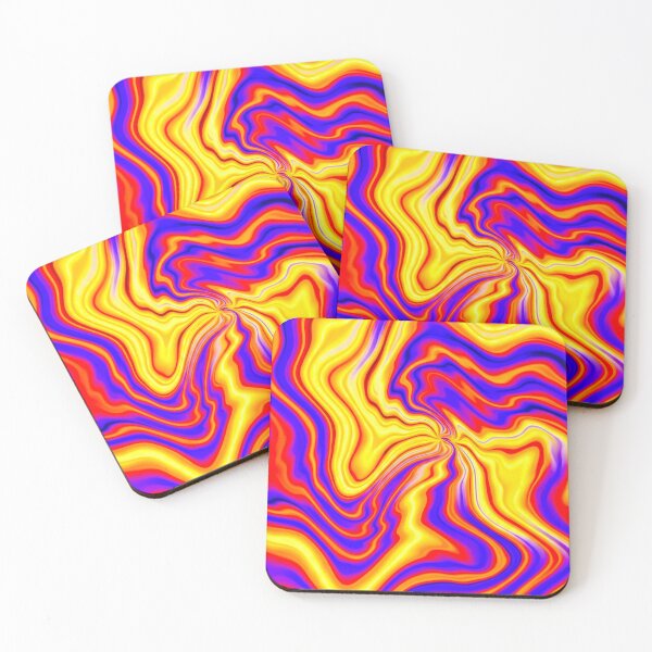 Item preview, Psychedelic Yellow Purple and Red Swirl Pattern designed and sold by MaisonMaroMara.