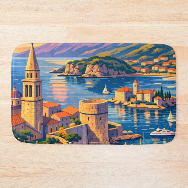 Item preview, Budva Montenegro Travel Poster designed and sold by MatthewHeights.