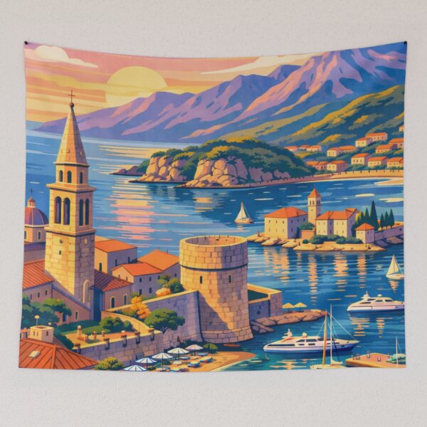 Item preview, Budva Montenegro Travel Poster designed and sold by MatthewHeights.