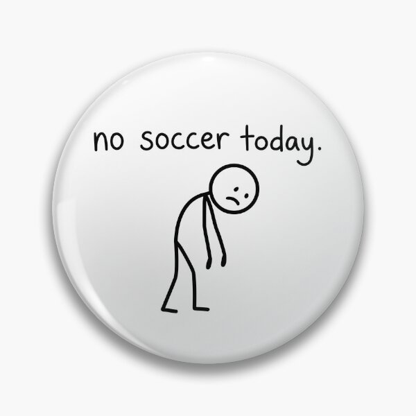 Item preview, Funny No Soccer Today Minimalist Sad Stick Figure designed and sold by EverkindInk.
