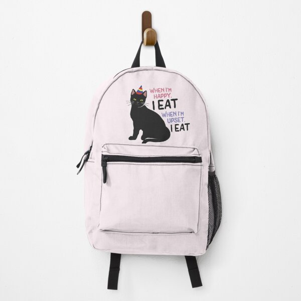 Item preview, When I'm happy I eat, when I'm upset, I eat | Salem the cat quote designed and sold by MamSelle.