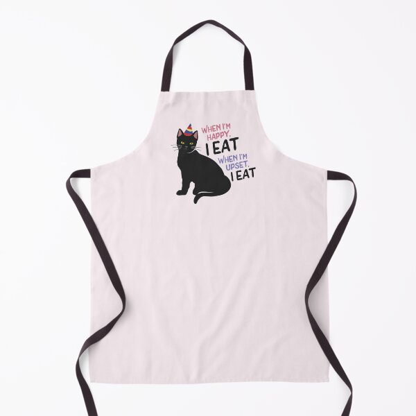 Item preview, When I'm happy I eat, when I'm upset, I eat | Salem the cat quote designed and sold by MamSelle.