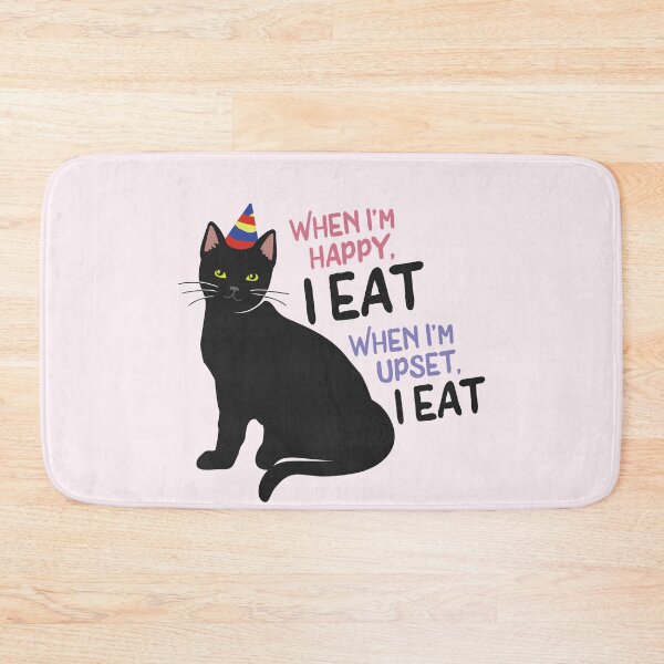 Item preview, When I'm happy I eat, when I'm upset, I eat | Salem the cat quote designed and sold by MamSelle.