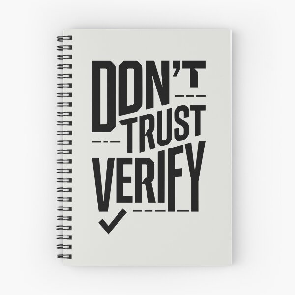 Item preview, Bitcoin Crypto Slogan Don't Trust Verify designed and sold by WAMTEES.