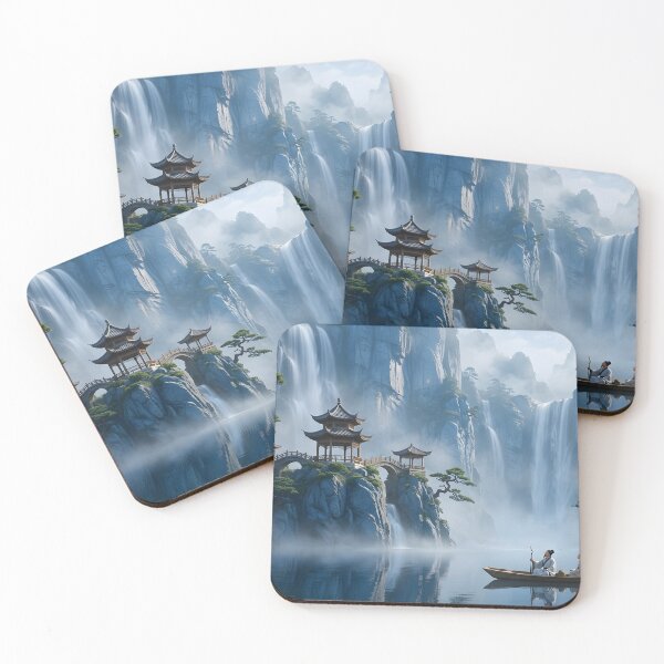 Item preview, Serenity in the Mountains – Peaceful Waterfall Escape designed and sold by Hustle DNA Studio.