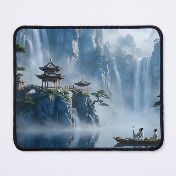 Item preview, Serenity in the Mountains – Peaceful Waterfall Escape designed and sold by Hustle DNA Studio.