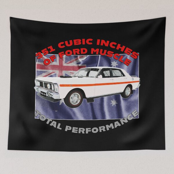 Item preview, White Ford Falcon GT HO 351 Classic Australian Muscle Car Artwork 351 Cubic Inches Ford Muscle Total Performance Vintage Falcon GT HO Phase 3 Aussie Car Art Car Lover Gift Fathers Day Christmas Gift designed and sold by Michael van der Hoorn.