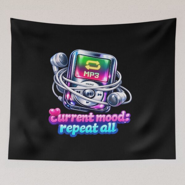 Item preview, Current Mood: Repeat All MP3 Player Y2K  designed and sold by jgvisualarts.
