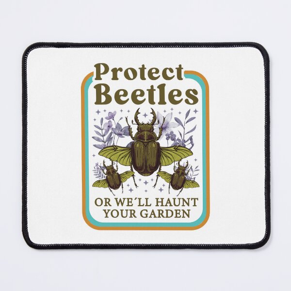 Item preview, Protect Beetles Or We’ll Haunt Your Garden - Funny Retro Vintage Gardening Insect Design designed and sold by Dmetalx Art Apparel.