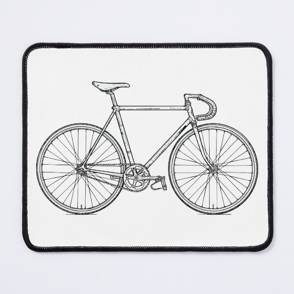 Item preview, Vintage Road Bike Line Art – Minimalist Cycling Illustration designed and sold by thebigleebowski.