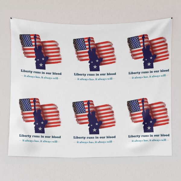 Item preview, Liberty Runs In Our Blood — It Always Has, It Always Will designed and sold by Zoaluxe.