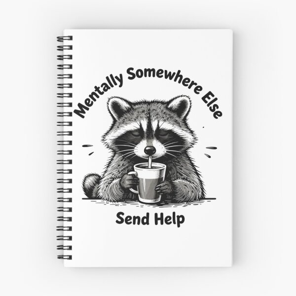 Item preview, Mentally Somewhere Else Funny Raccoon Design designed and sold by VibeFactoryOfc.