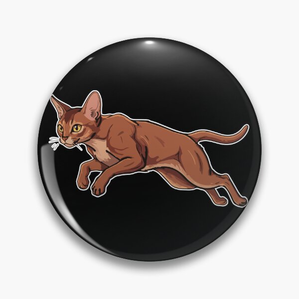 Item preview, Abyssinian Cat in Full Leap: Athletic Portrait designed and sold by PixelStudioBe.