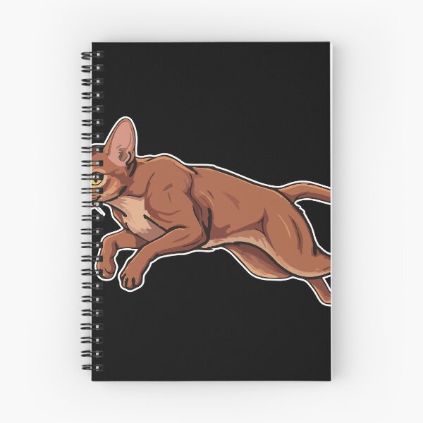 Item preview, Abyssinian Cat in Full Leap: Athletic Portrait designed and sold by PixelStudioBe.