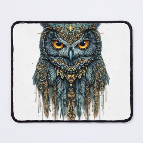 Item preview, Majestic Mystic Owl: The Golden Night Watcher designed and sold by Remix Vision.