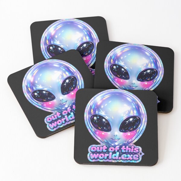 Item preview, Out of This World.exe Chrome Alien Y2K  designed and sold by jgvisualarts.