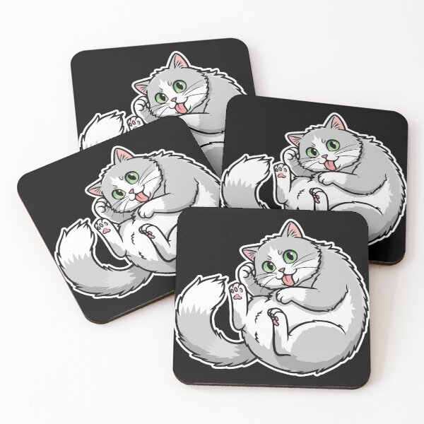 Item preview, Funny Gray and White Cat Tongue Out Cute designed and sold by PixelStudioBe.