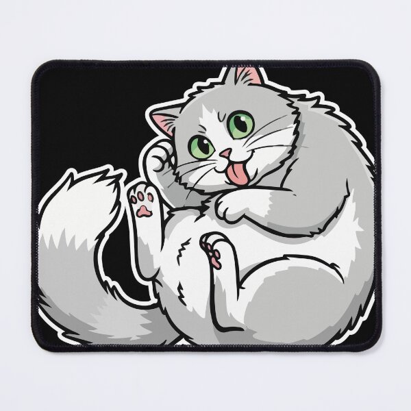 Item preview, Funny Gray and White Cat Tongue Out Cute designed and sold by PixelStudioBe.