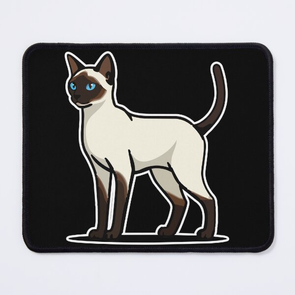 Item preview, Elegant Siamese Cat with Blue Eyes - Retro Portrait designed and sold by PixelStudioBe.