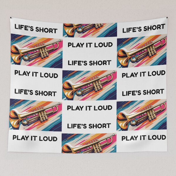 Item preview, LIFE'S SHORT, PLAY IT LOUD - MEN AND WOMEN designed and sold by Pourtonanniv.
