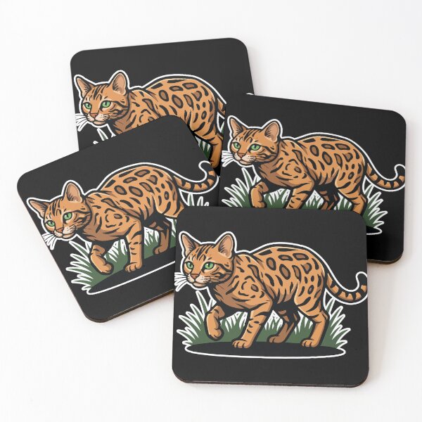 Item preview, Spotted Bengal Cat Marauding Forest Vintage designed and sold by PixelStudioBe.